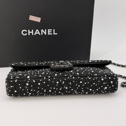 Chanel Strass Crystal Pearls and Ruthenium Metal Shoulder Bag