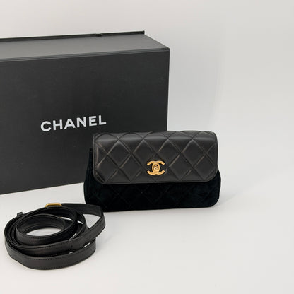 Chanel Black Leather Flap Crossbody Bag