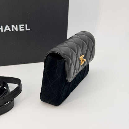 Chanel Black Leather Flap Crossbody Bag