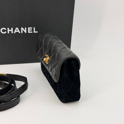 Chanel Black Leather Flap Crossbody Bag