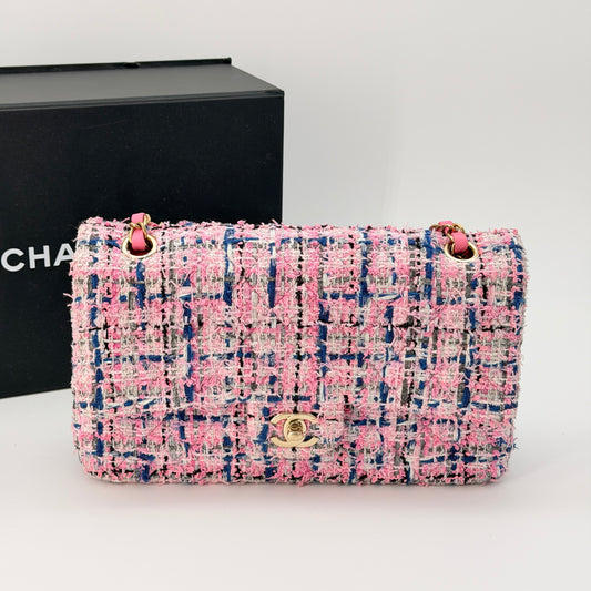 Chanel Multicolor Tweed Flap Crossbody Bag