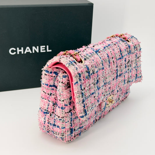 Chanel Multicolor Tweed Flap Crossbody Bag