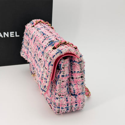 Chanel Multicolor Tweed Flap Crossbody Bag