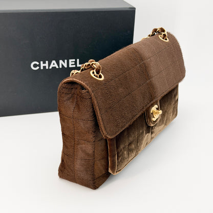 Chanel Brown Gold Hardware Shoulder Bag