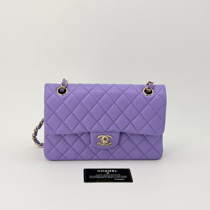 Chanel Purple Caviar Classic Flap Bag