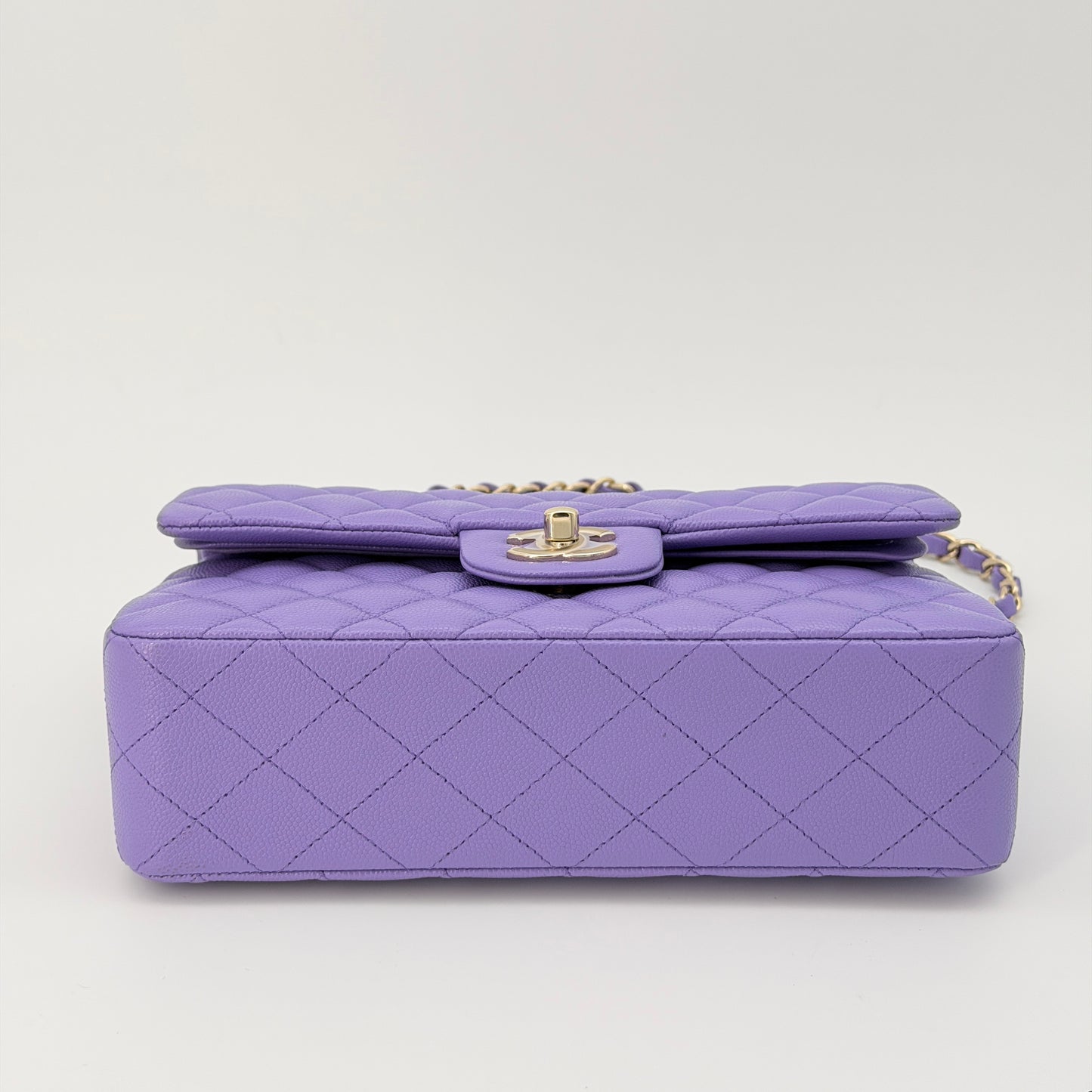 Chanel Purple Caviar Classic Flap Bag