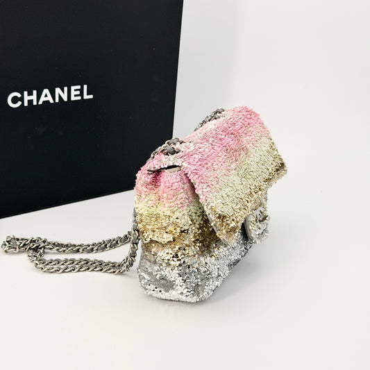 Chanel Multicolor Sequin Flap Bag