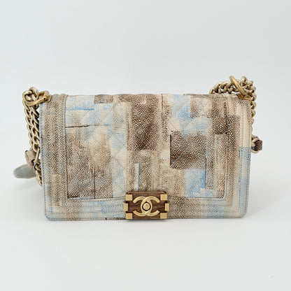 Chanel Painted Quilted Medium Boy In Cuba Flap