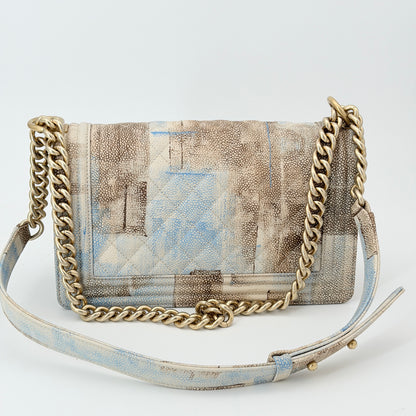 Chanel Painted Quilted Medium Boy In Cuba Flap